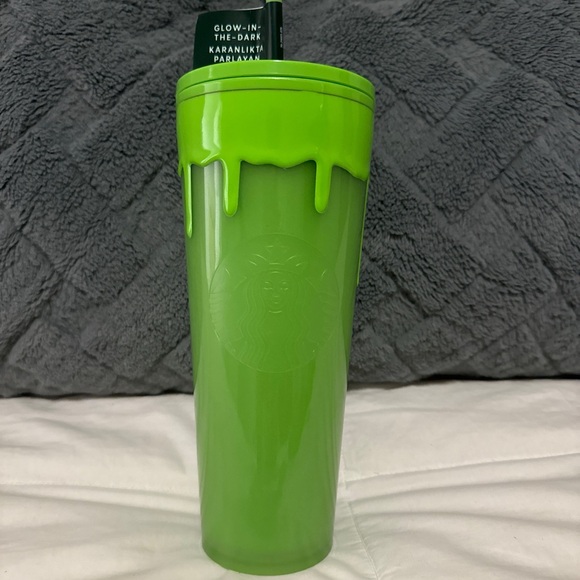 Starbucks Halloween 2023 Green Slime Glow in the Dark 24oz Tumbler